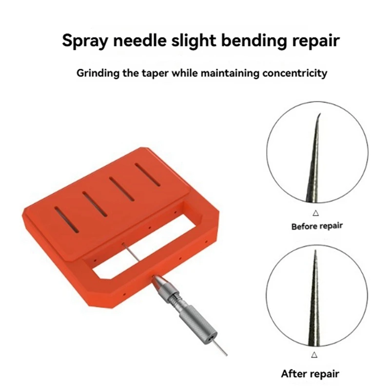 AA21-에어브러시 바늘 수리 및 샤프닝 도구 키트 - 0.2Mm, 0.3Mm, 0.5Mm 바늘용 유지 관리 및 연마 액세서리