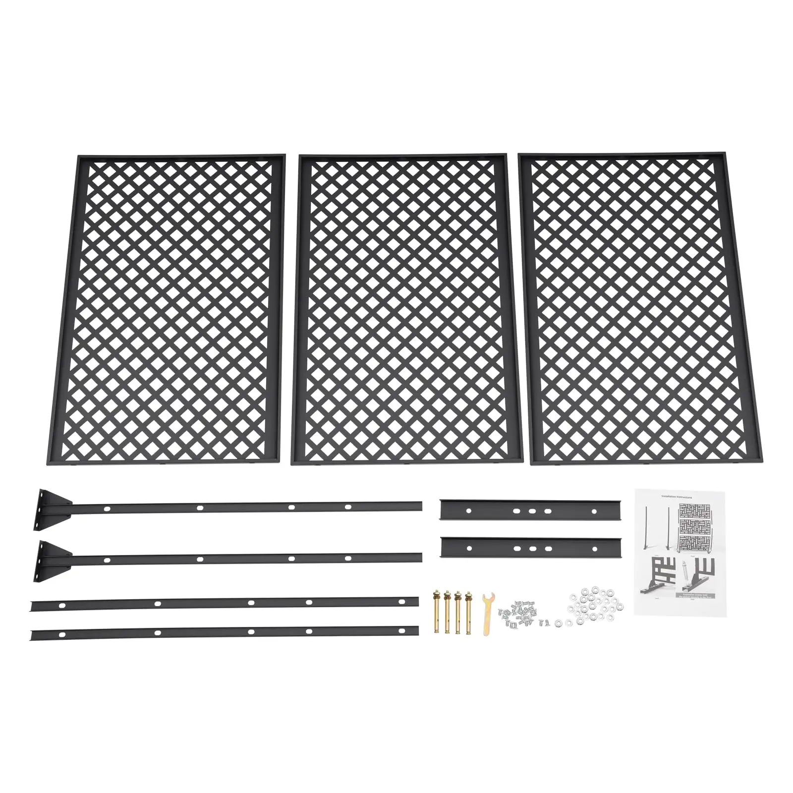 Outdoor Privacy Screen Freestanding,3 ft W X 6 ft H Metal Privacy Fence Panels for Outside, Decoative Privacy Screen Fence Pane