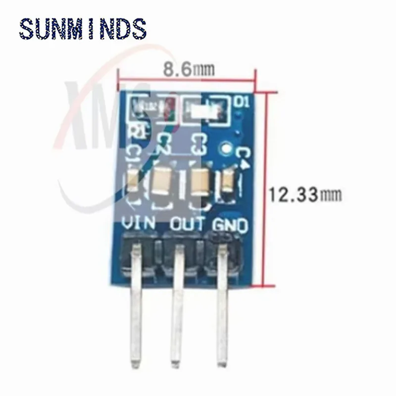 1-10PCS 5V To 3.3V DC-DC Step Down Power Supply Buck Module AMS1117 800MA Automatic Adjustable Boost Board Start Limit Voltage