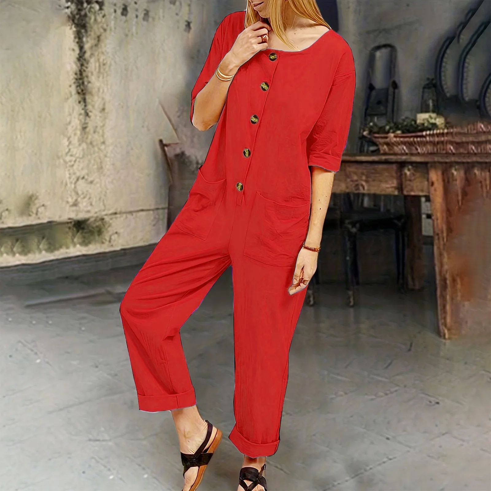 Women Romper Stylish Breathable Hooded Jumpsuit Summer Vintage Jumpsuit Casual Women Playsuit for Women Comfort Outfit 2024