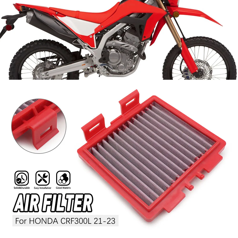 

CRF 300 L Off-road Motorcycle Air Intake Cleaner For HONDA CRF300L CRF300RL RALLY 2021-2024 Engine Air Filter Replacement Parts