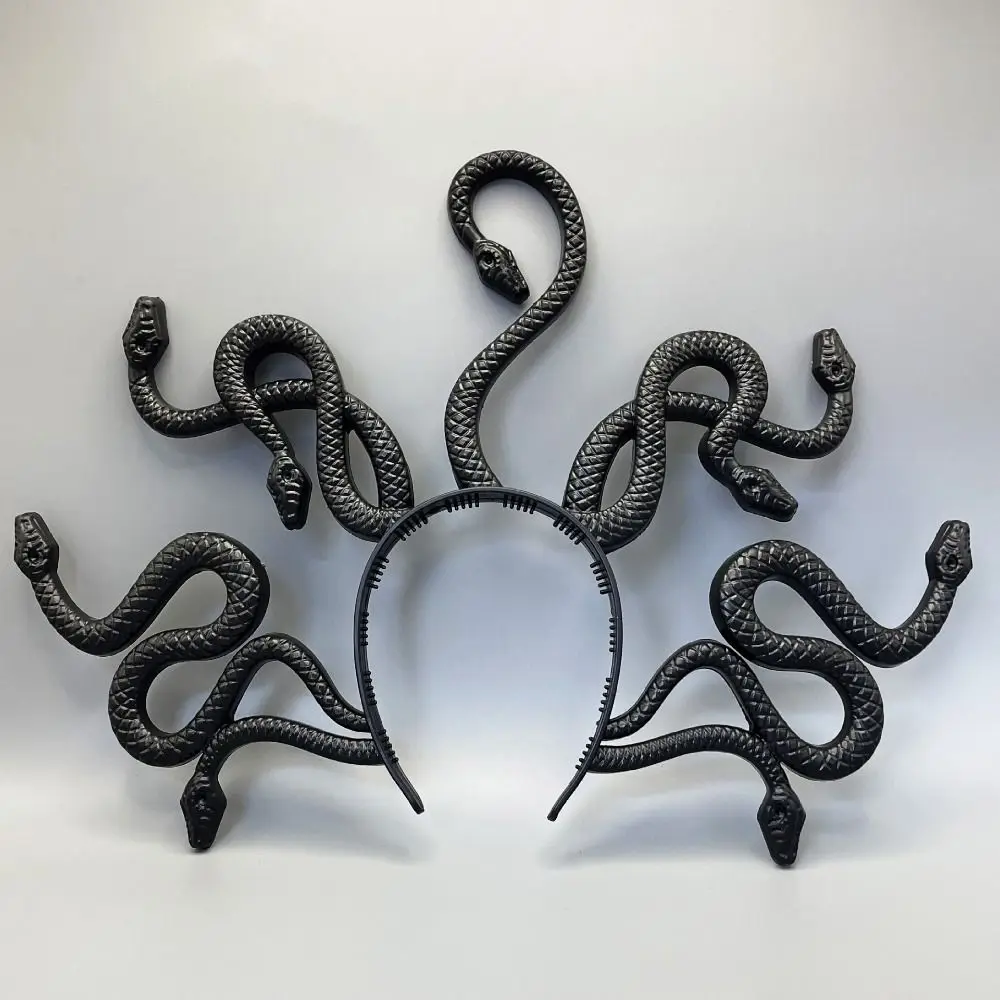 Realista Cobra Cabelo Hoop Antiderrapante Halloween Headband, Horror Headband, Acessórios Cosplay, Novo