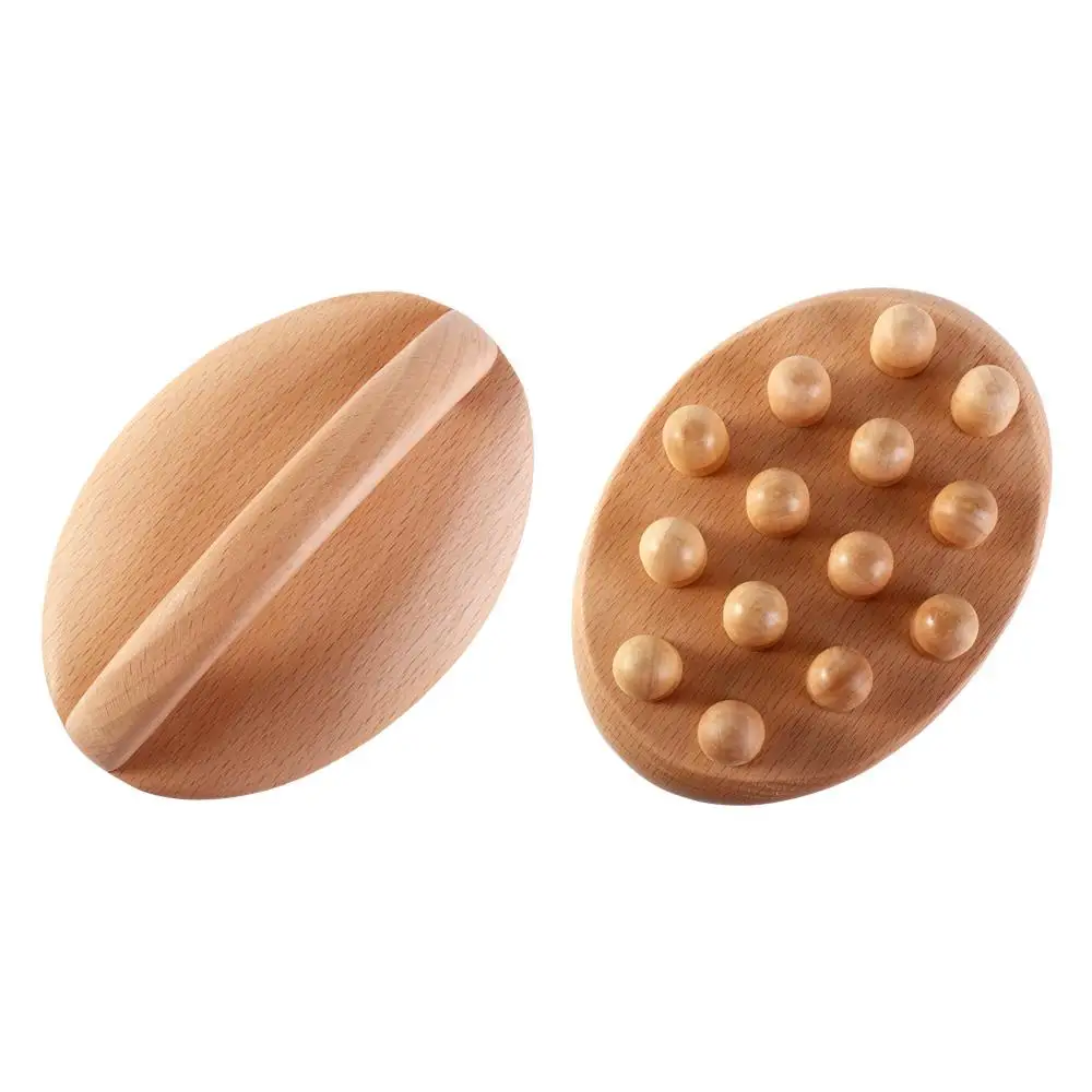 Handheld Anti Cellulite 14 Beads Waist Leg Body Spa Therapy Meridian Scraping Tool Gua Sha Tool Relaxation Tool Massage Brush