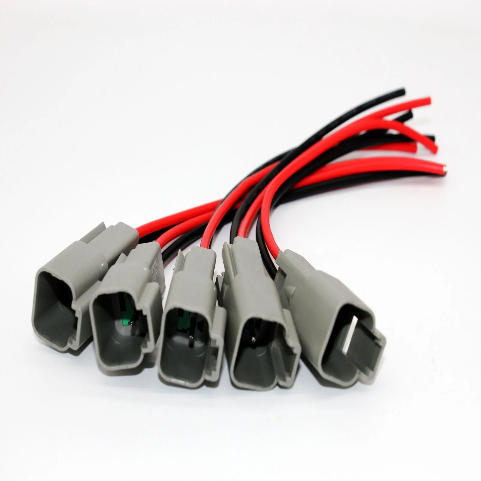 5x 2 Pin 2-way Connector DT Deutsch DT04-2P Male Plug Wire Harness Compatible With Coil