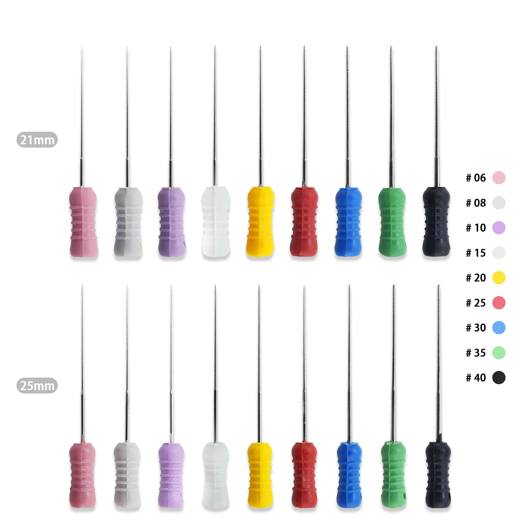 6Pcs/Box Dental stainless steel Spreaders Tapered Finger spreader for Pluggers Files Endondontics Root cleaning dentistry tools