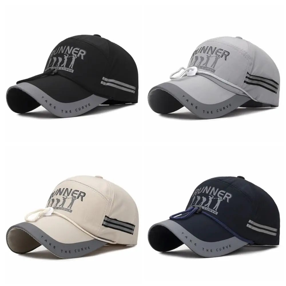 

Dad Cap Sun Protection Fishing Caps Reflective Strip Adjustable Baseball Cap Quick-drying Sunshade Fishermen Hat Outdoor Sports