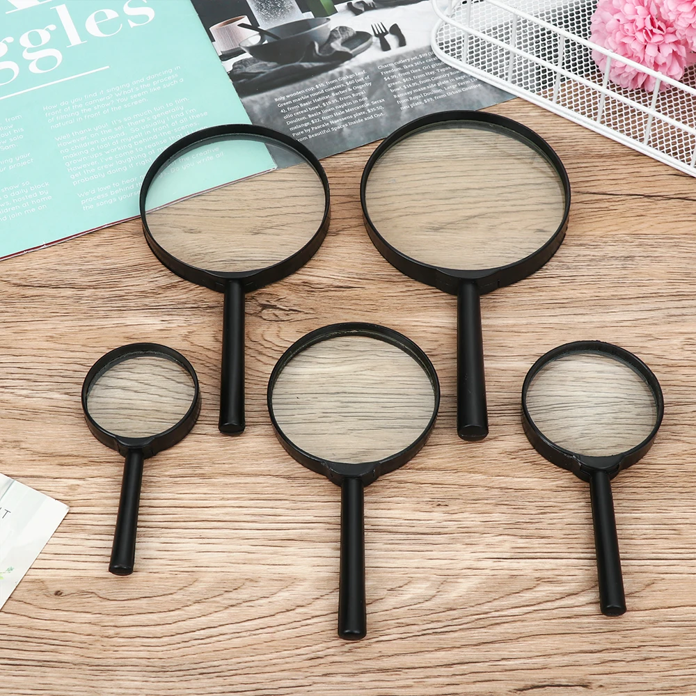Magnifier 40-75mm Hand Held 5X Magnifying Loupe Reading Glass Lens Exquisite Workmanship For Inspecting Jewelry Checking Maps