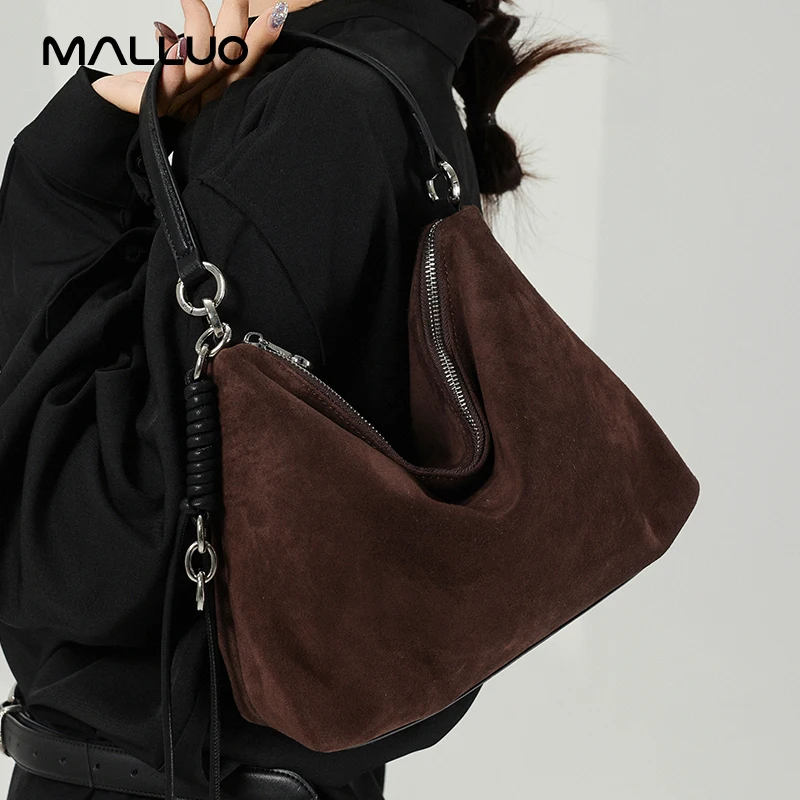

Female Retro Casual Cow Leather Handbags Women Soft Frosted Cowhide Shoulder Bag Ladies Fashion Trend Luxury Designer Bags Lady