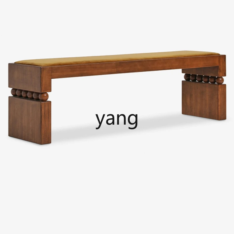 

LM medieval solid wood strip shoe changing stool