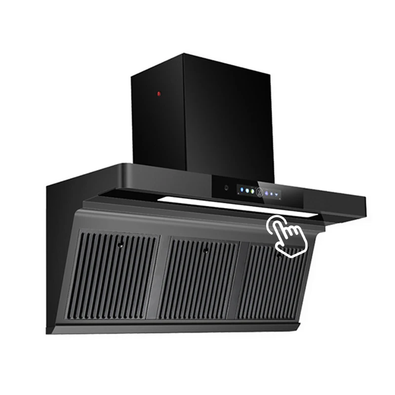 

OEM коммерческая вытяжка 7-форматная умная сенсорная вытяжка Лучшая бесшумная кухонная вытяжка Дымовая вытяжка для приготовления пищи