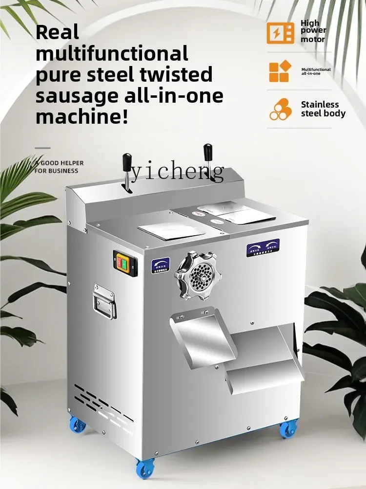 

TQH Meat Grinder Commercial High Power Stainless Steel Multifunctional Grinding Enema Meat Cutting Machine Large Fresh Meat
