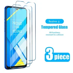 3PCS Tempered Glass for Realme 8i 8 7 6 Q3 Pro 5G Screen Protector for Realme C3 C25 C21 C11 GT Neo 2T C21y C25s Glass Protector