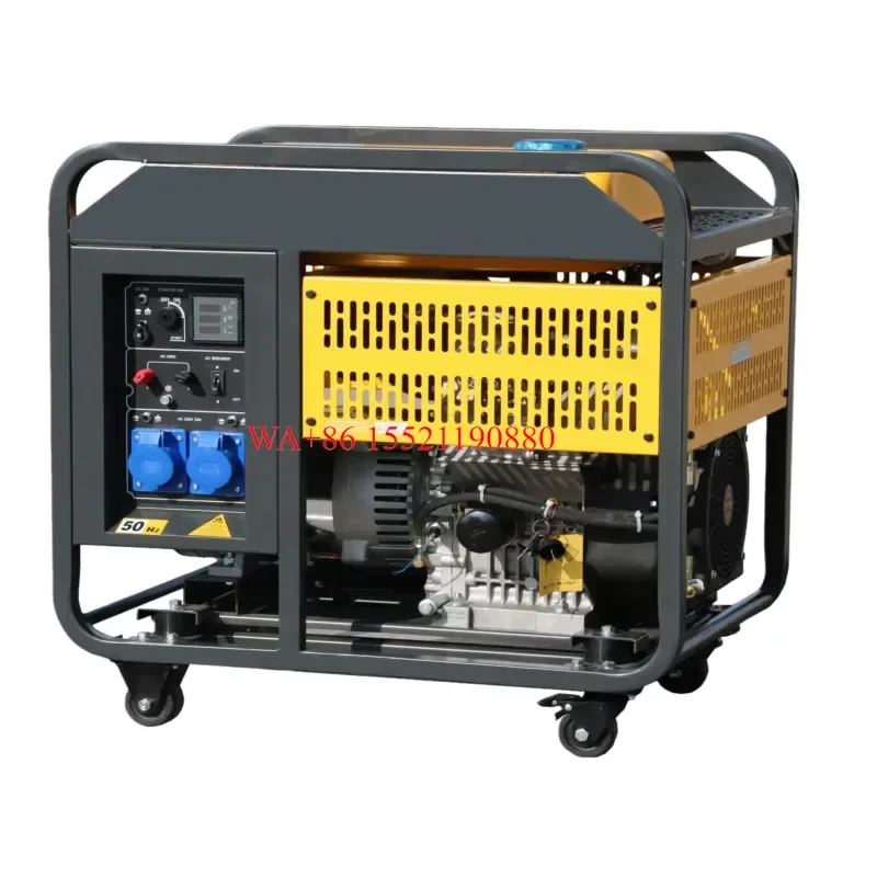 WMWMNU New Arrival Electric Start 9 11 14 16 18KW Dual Cylinder Strong Power Open Frame Diesel Generators ATS Emergency Power