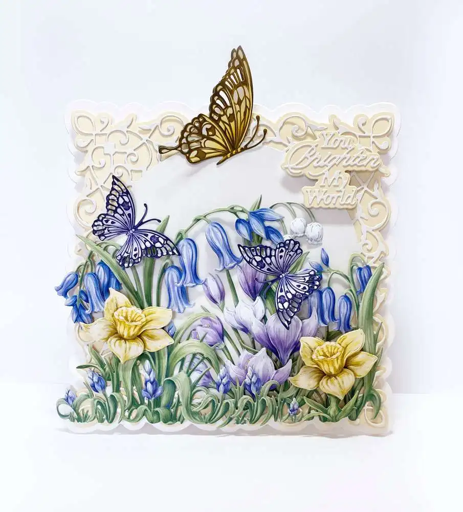 Bluebell Delight Die zestaw matryc do cięcia metalu nowe formy diy papier do scrapbookingu wycięcia rzemiosła duże matryce