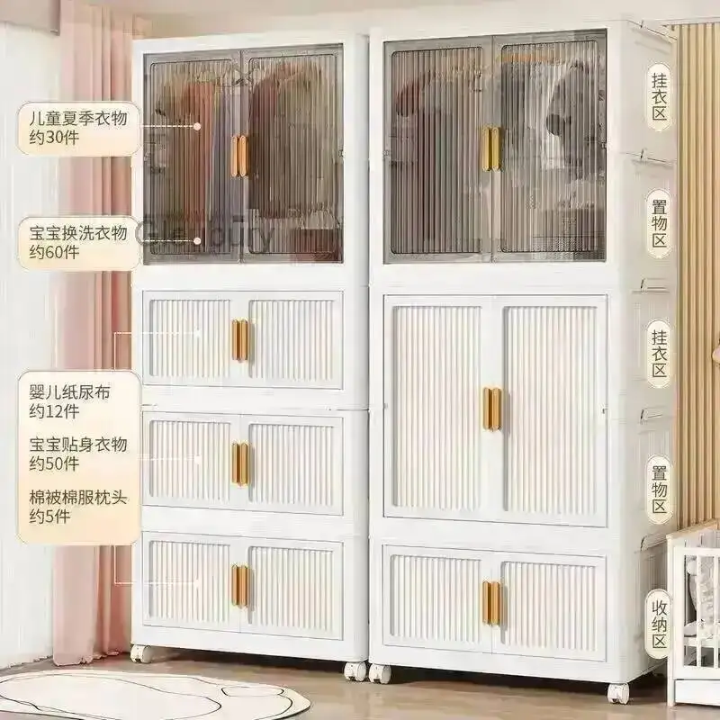 Shelf Clothes Organizer Wardrobes Natural Shelves Jeans Drawer Wardrobe Stackable Storage Stoffen Klerenkast Home Furniture
