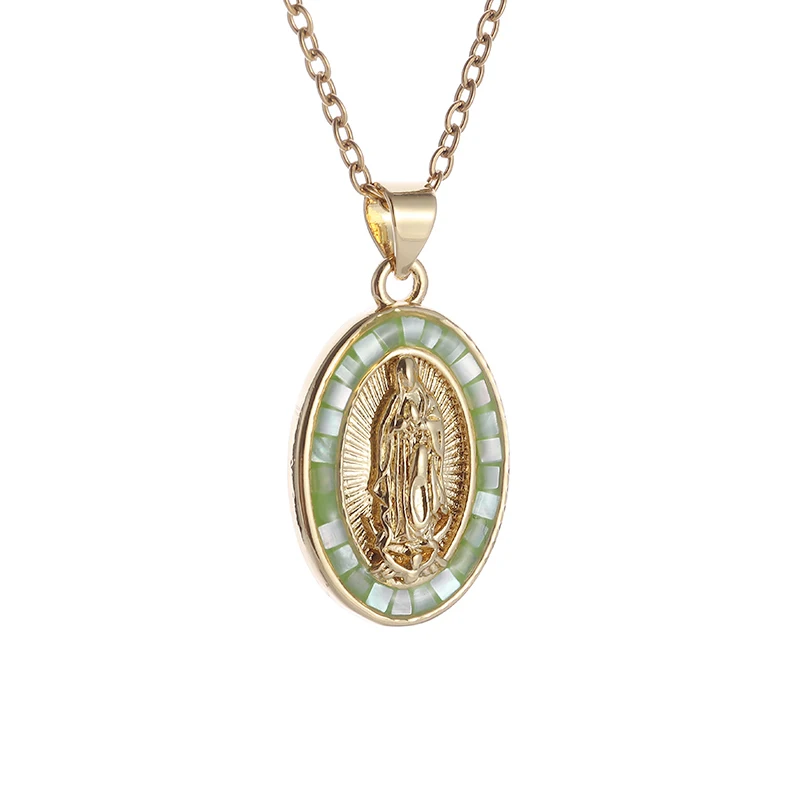 Women Exquisite Catholic Virgin Mary Pendant Necklace Girls Fashion Lucky Amulet Jewelry Gift Wholesale