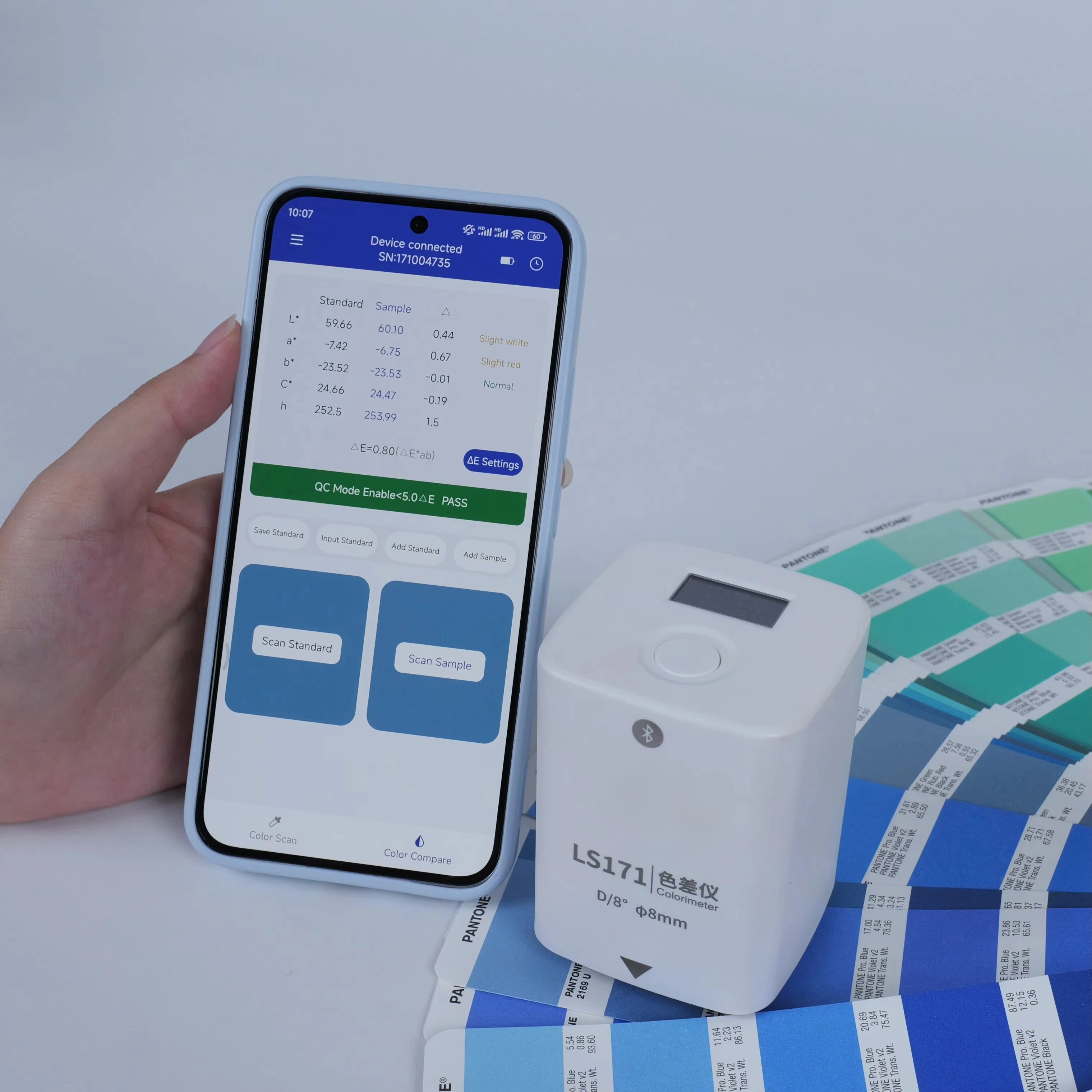 

Портативный колориметр LS171 для измерения цвета пластика, металла, краски, мастербатчей, плоских и твердых порошков, гранул и других материалов