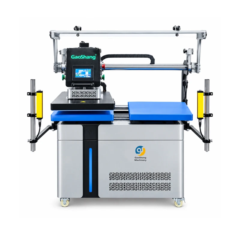 Automatic Electric Heat Press Machine Laser Positioning Dual Workstations Transfer Printer for T-Shirt Plate Mouse Pad