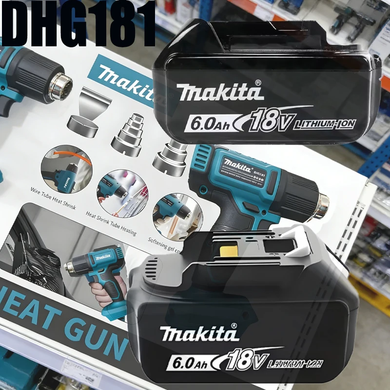 Makita Original Lithium-Ion Rechargeable Batteries 18V genuine 100% Makita DHG181 150-550ºC Shrink Film Baking Gun Clear Sticker