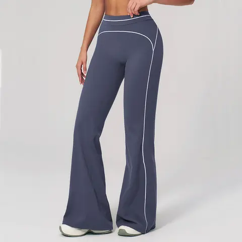2026 Summer High Waist Bell-bottoms Women Fitness Leggings Running Yoga Legging Pants Gym Leggings Casual Workout Wide-leg Pants