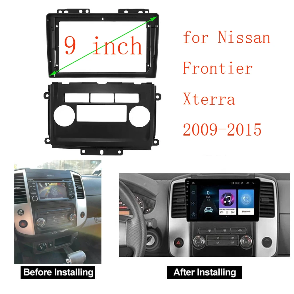 Car Radio Multimedia Player Head Unit Fascia Auto Stereo Dash Panel Mount Trim Frame Kit For Nissan Frontier Xterra 2009-2012