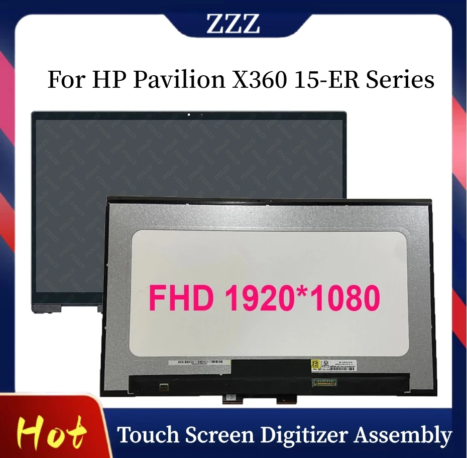 

ЖК-дисплей 15,6 ''для HP Pavilion X360 15-ER Series, FHD 1920*1080, детали для замены ЖК-дисплея 15er0177ng