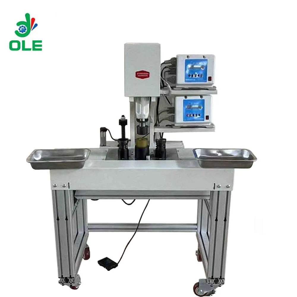 

Automatic Clothes Button Press Machine Buckles Covering Machine Middle Type Button Fabric Punching Machine