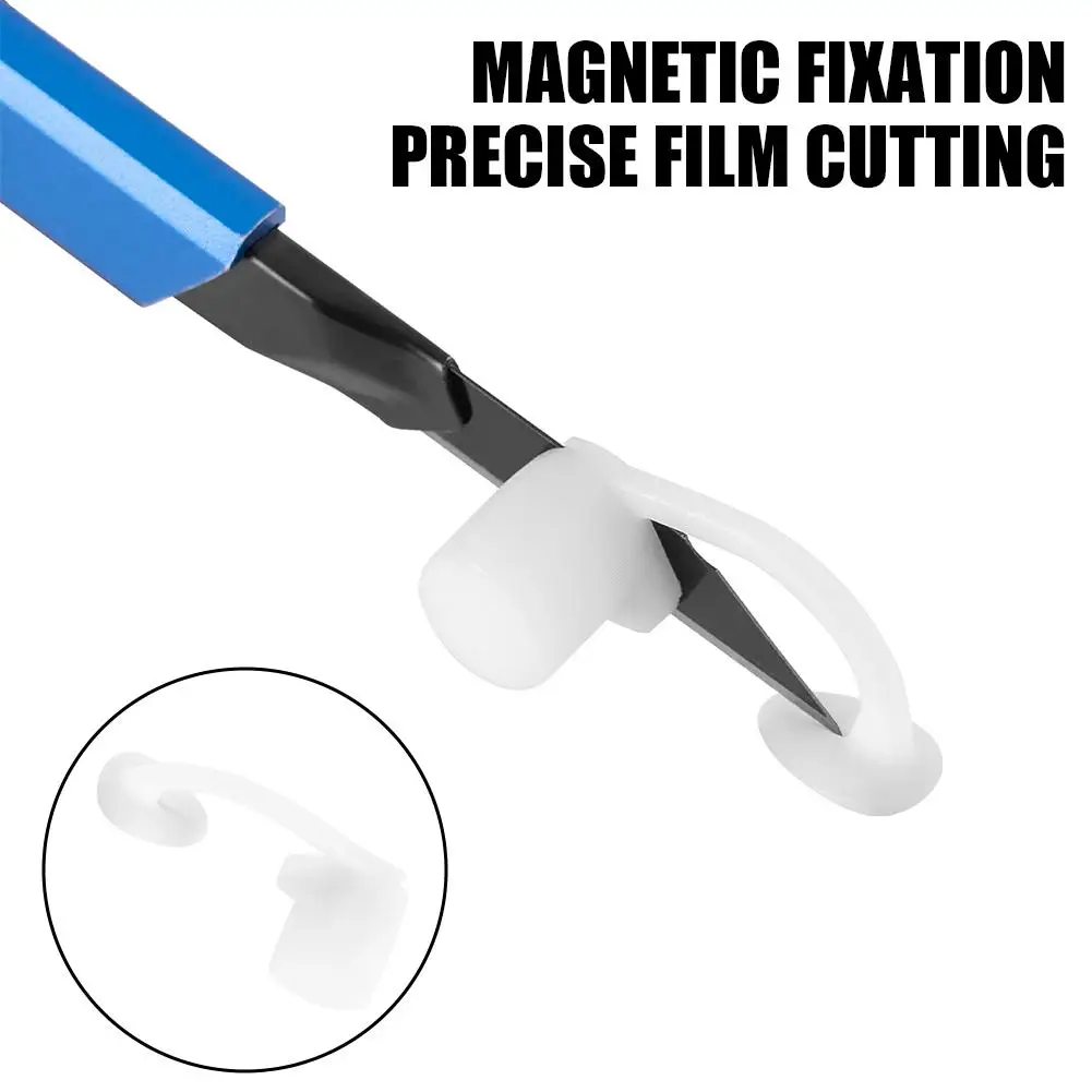 Film Cutting Aid Tool with Magnetic Feature | Precision Solar Film Separator | White Plastic Ergonomic Tool for Film Application