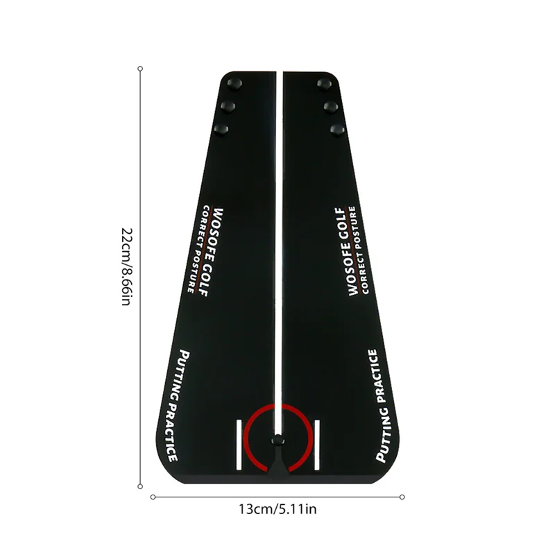 AEB0-WOSOFE المحمولة جولف وضع مرآة أدوات التدريب جولف وضع محاذاة سوينغ المدرب مستقيم ممارسة جولف التدريب المعونة