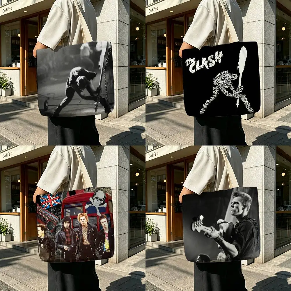 The C-Clash London Calling Reusable Foldable Canvas Tote Bag for Shopping and Daily Use
