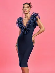 Bandage Dress Women Party Dress Bodycon Elegant Sexy Evening Birthday Club Outfits Summer 2024