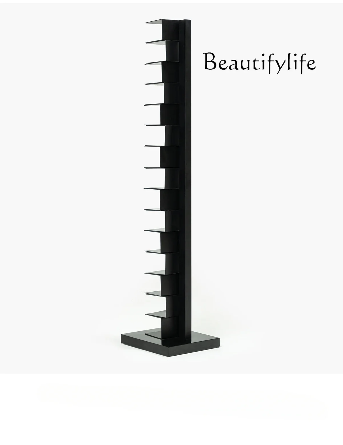 

Bookshelf Floor-to-ceiling shelf Designer creative stainless steel high-end Italian wrought iron bookshelf