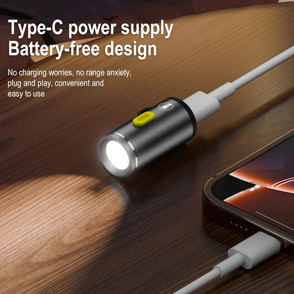 BORUiT Super Mini LED Flashlight 230LM Single Gear Extra Small Torch Camping Lantern