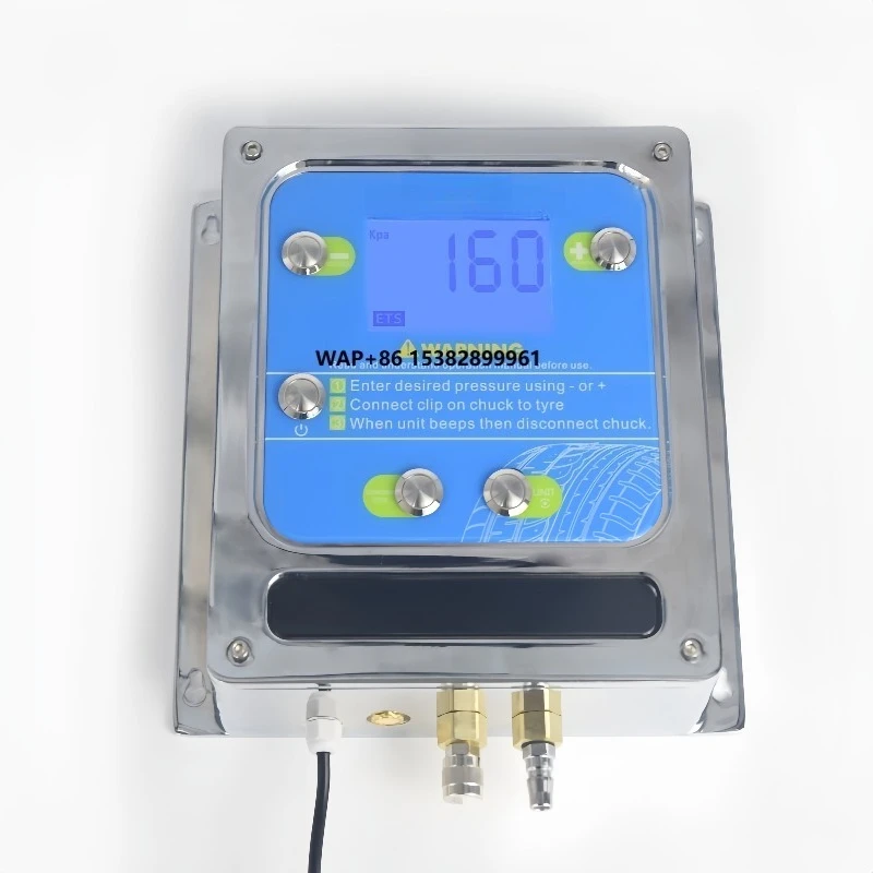 

High Precision 220PSI Digital Tire Pressure Inflator Automatic Shut Aluminum Alloy Wall Mounted Tyre Inflator for Gas
