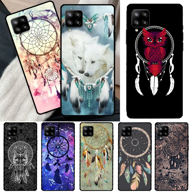 Dream Catcher Feather Wolf Phone Case For Samsung Galaxy A54 A34 A14 A13 A53 A33 A73 A51 A71 A12 A22 A32 A52 A72 A52S