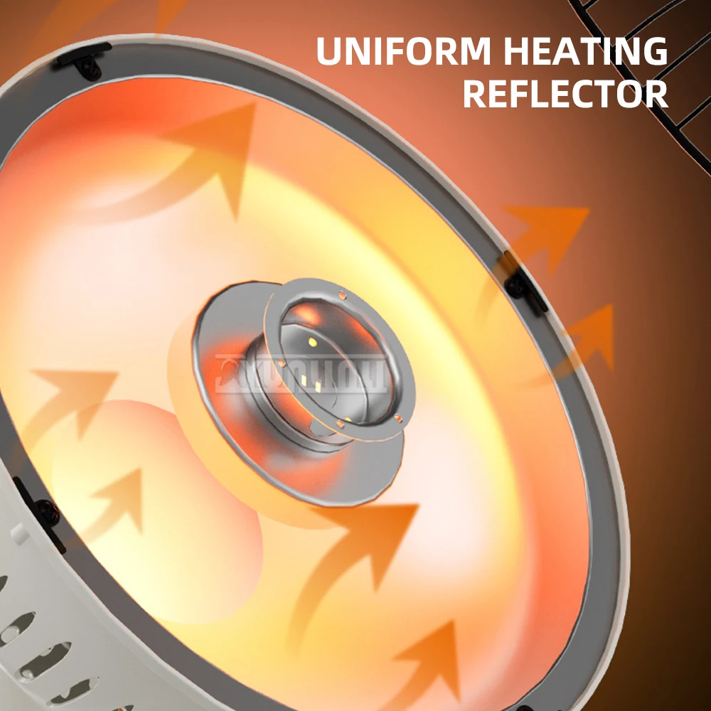 Three Head Heater Household Five Speed Temperature Control Calefacción Eléctrica Para El Hogar