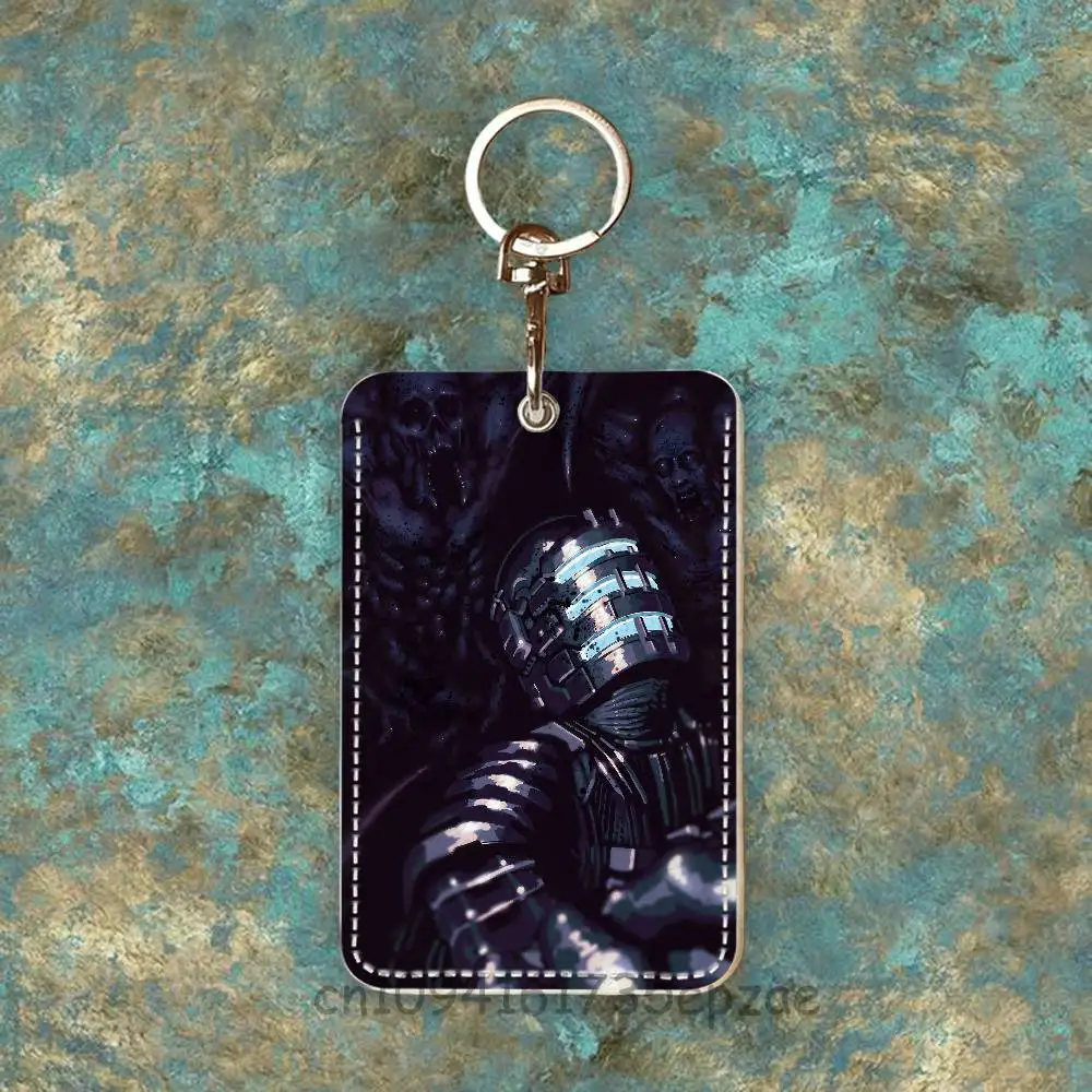 D-Dead S-Space étui pour cartes d'accès personnalisé porte-cartes en cuir porte-clés porte-clés étui pour cartes de transport cadeaux