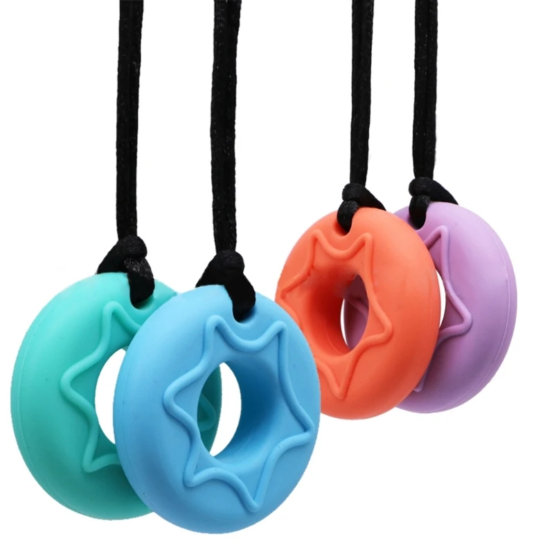 1pc Sensory Chew Necklace Brick Chewy Kids Silicone Bitten Pencil Teeth Silicone Teeth for Autistic Kids