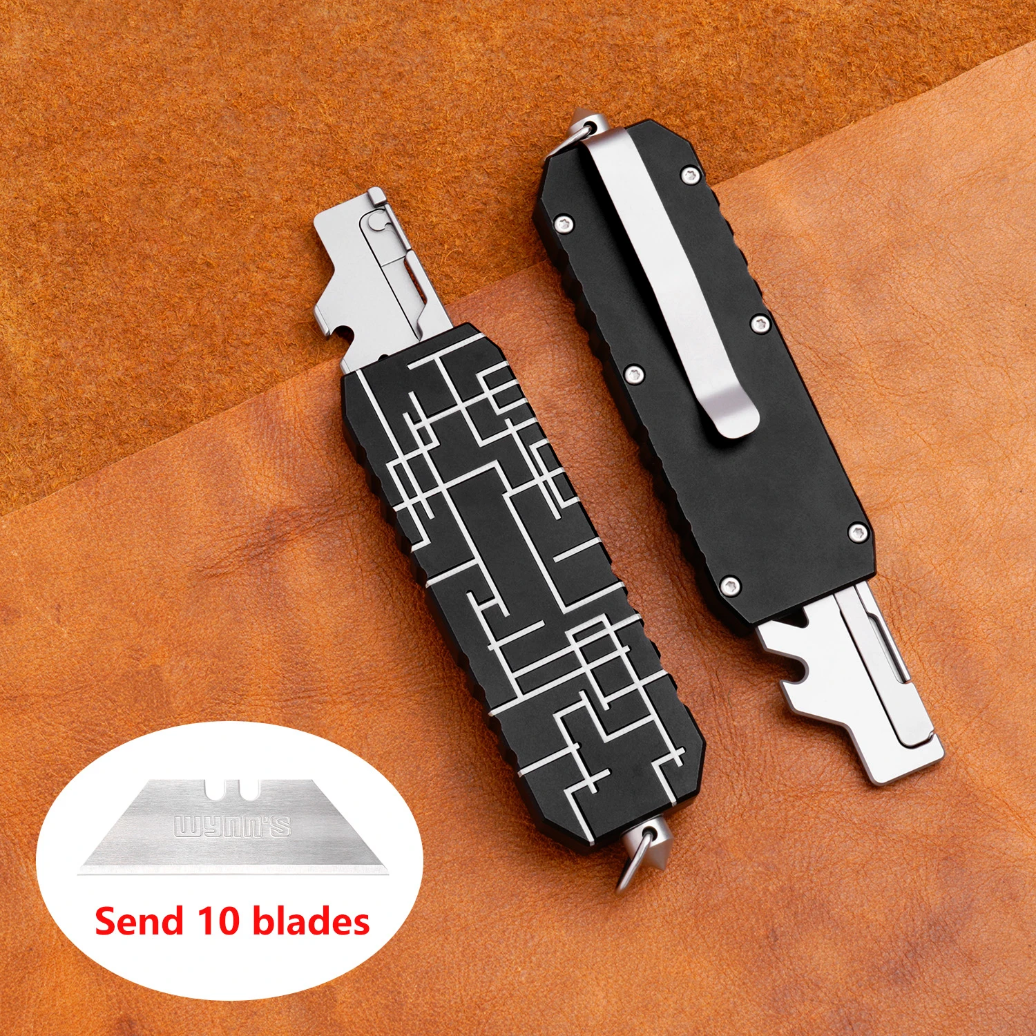 

High Quality SK5 Blade Utility Knife Aeronautical Aluminium Handle EDC Outdoor Multitool Tool Paper Sharp Cutter Gift 10 Blades