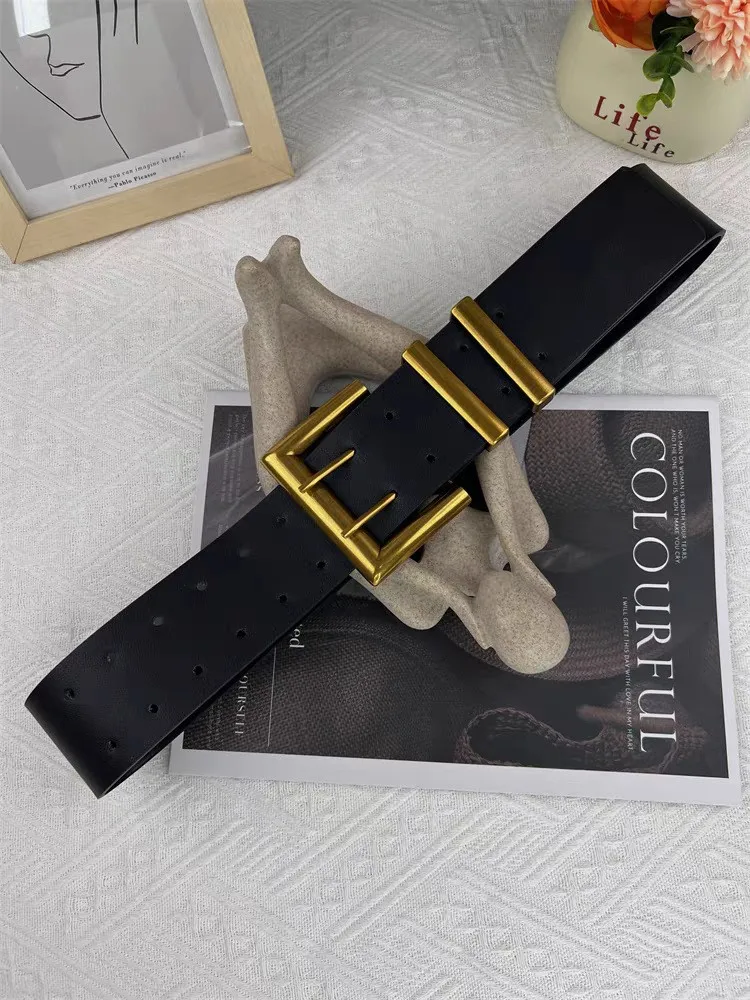 Vintage-Mode-Gürtel für Damen, breiter, vielseitig kombinierbarer Dekorationsgürtel für Mantel und Rock, passgenauer, personalisierter Gürtel für die Taille. – Detail 9