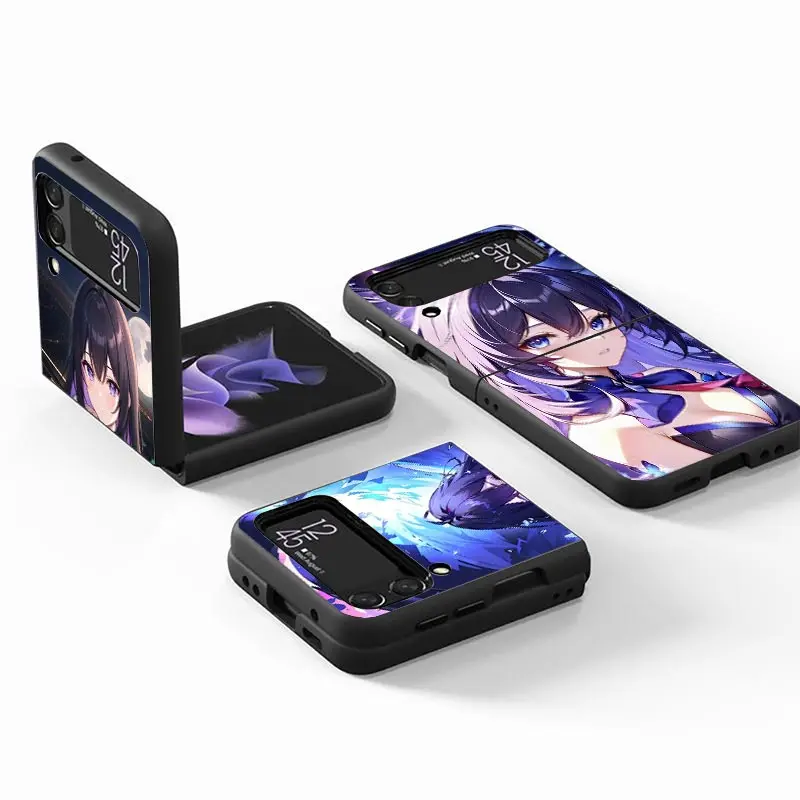 Honkai Star Rail Seele Z Flip 6 Phnoe Case For Samsung Z Flip 6 5 4 5G Black Hard Shell Galaxy ZFlip4 ZFlip5 ZFlip6 ZFlip3 Uniqu