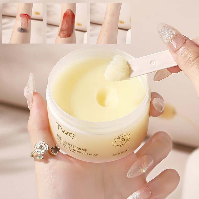 Leichte Muskel-Make-up-Entferner-Creme, tiefreinigende Make-up-Entferner-Creme für Gesicht, Augen und Lippen, mit vier Effekten in einem