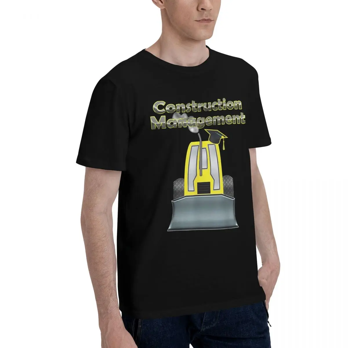 Construction Management Bulldozer Move Top tee Travel Championship Classic High quality USA Size