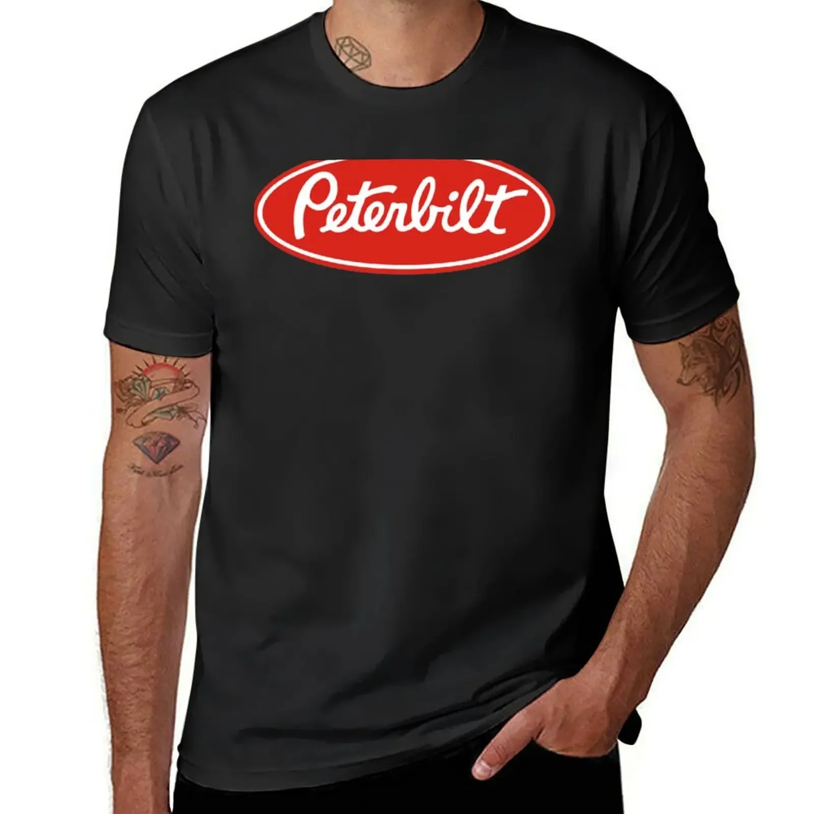 

Peterbilt Truck Racing Logo T-Shirt blacks essential t shirt man clothes graphic t shirts T-shirt men