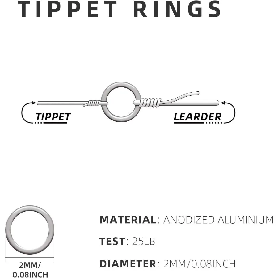 SF حلقات اللفاع خفيفة الوزن خط سمك السلمون المرقط قادة اللفاع موصلات صغيرة معالجة 2 مللي متر 25 2.5 مللي متر 40 #3