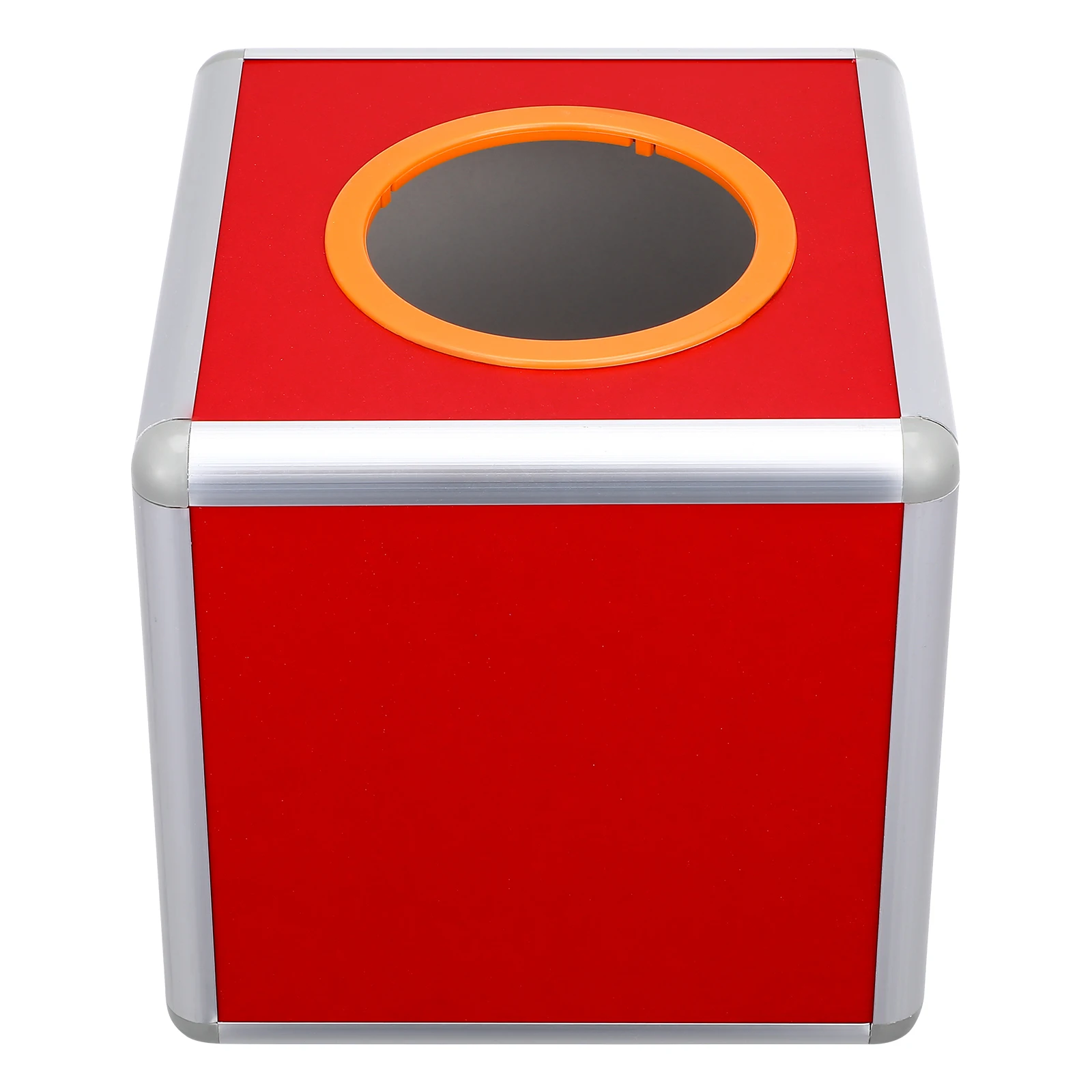 

20Cm Lottery Box Aluminum Alloy Material Heavy Duty Raffle Container for Events Parties Beer Pong Table Tennis Club Decoration
