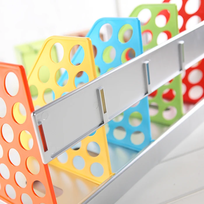 Creative candy color Document Trays Desk Organizer Office Shelves Filing Trays Plastic File Holder Racks document organizer box