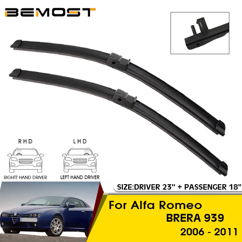 Car Wiper Blades For Alfa Romeo Brera 939 2006-2011 Windshield Windscreen Front Window Blades 23