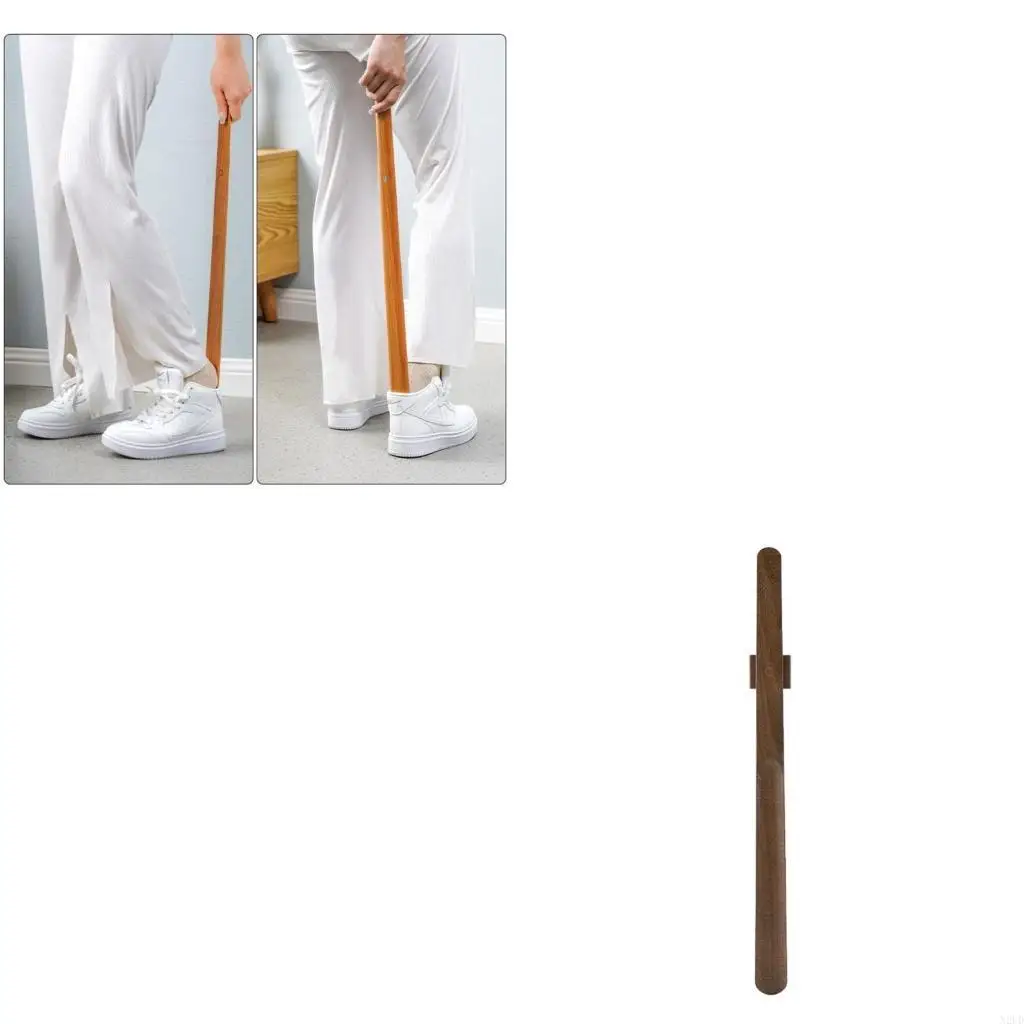 

Elegant Long Handle Shoe Assistance Shoe Spoon Set Shoe Spoon and Horn Set for Convenient Shoe Handling N2UD