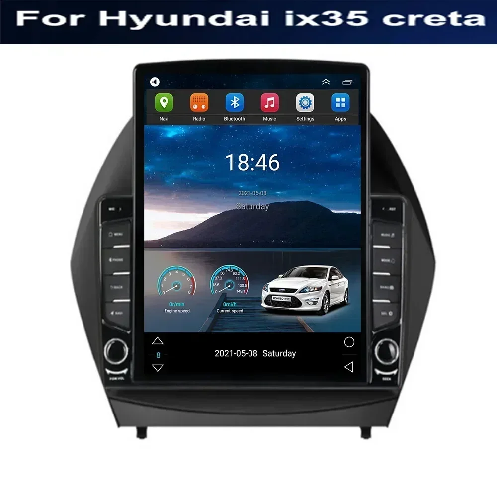 For Tesla Style 2Din Android 13 Car Radio For Hyundai ix35 creta 2012-2014 Multimedia Video Player GPS Stereo Carplay DSP RDS